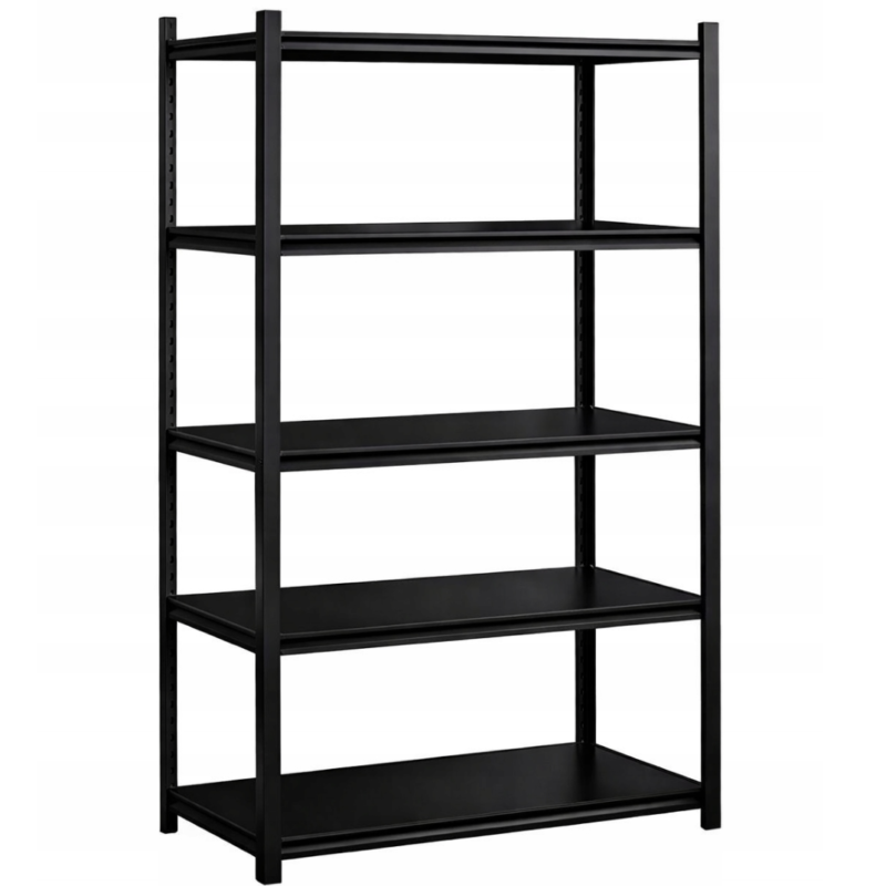 Regał metalowy magazynowy 200x120x40 cm 5 półek 200 kg/półka czarny
